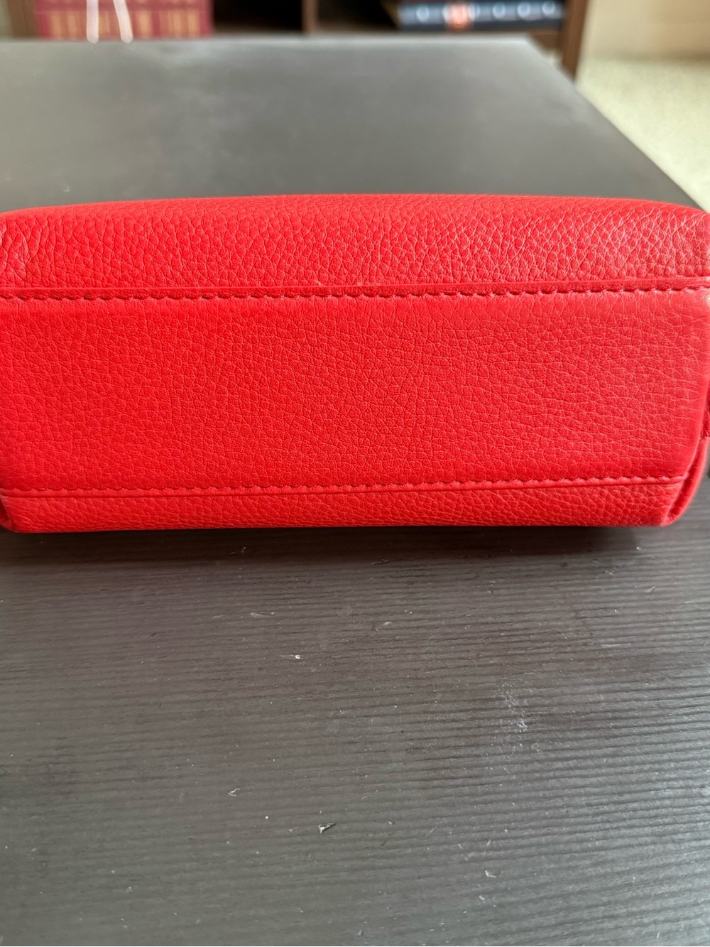 Cuyana Red Leather Medium Travel Case w/ Gold Tone Hardware (Retired Size) - Picture 4 of 14